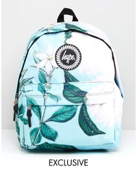 Женский мятный рюкзак с цветочным принтом от Hype