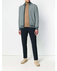 Мужской мятный свитер на молнии от Doriani Cashmere