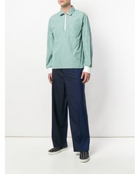 Мужской мятный свитер с воротником на молнии от Marni