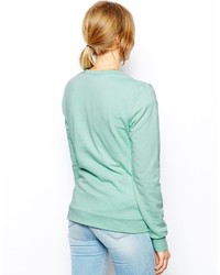 Женский мятный свитер с круглым вырезом с принтом от Asos