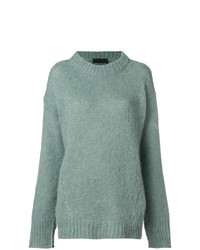 Женский мятный свитер с круглым вырезом от Erika Cavallini