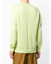 Мужской мятный свитер с круглым вырезом от Low Brand