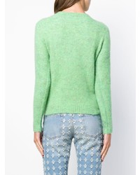 Женский мятный свитер с круглым вырезом от Roberto Collina