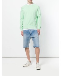 Мужской мятный свитшот от Sun 68