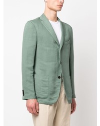 Мужской мятный хлопковый пиджак от Boglioli