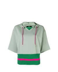 Мятный худи с коротким рукавом