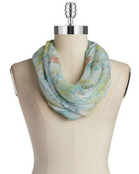 Мятный шарф с цветочным принтом