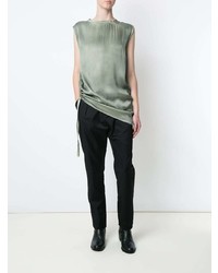 Мятный шелковый топ без рукавов от Uma Raquel Davidowicz