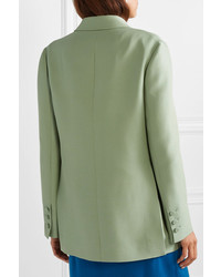 Женский мятный шерстяной двубортный пиджак от Valentino