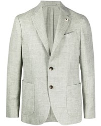 Мужской мятный шерстяной пиджак от Lardini