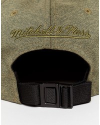 Мужская оливковая бейсболка от Mitchell & Ness