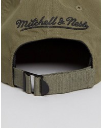 Мужская оливковая бейсболка от Mitchell & Ness