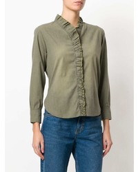 Оливковая блуза на пуговицах от Isabel Marant Etoile