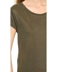 Оливковая блуза с коротким рукавом от Acne Studios