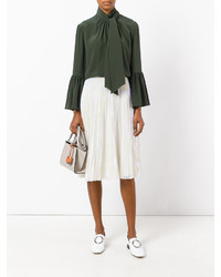 Оливковая блузка от Fendi