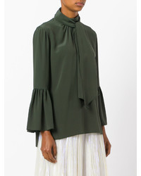 Оливковая блузка от Fendi