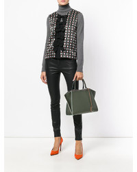 Оливковая большая сумка от Fendi