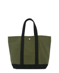 Оливковая большая сумка от Cabas