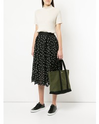 Оливковая большая сумка от Cabas