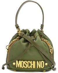 Оливковая большая сумка от Moschino