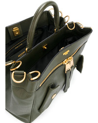 Оливковая большая сумка от Moschino