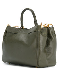 Оливковая большая сумка от Moschino