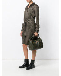 Оливковая большая сумка от Moschino