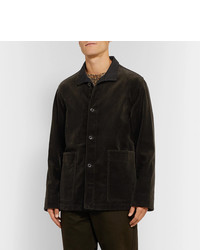 Мужская оливковая вельветовая куртка-рубашка от Margaret Howell