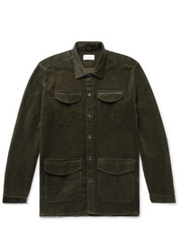 Мужская оливковая вельветовая куртка-рубашка от Oliver Spencer