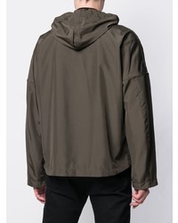 Мужская оливковая ветровка с принтом от Versace Collection