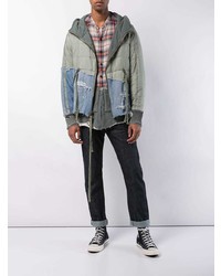 Мужская оливковая ветровка с принтом от Greg Lauren