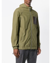 Мужская оливковая ветровка от Loewe