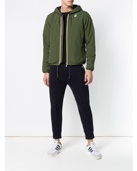 Мужская оливковая ветровка от K-Way