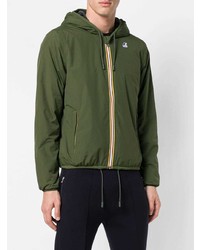 Мужская оливковая ветровка от K-Way