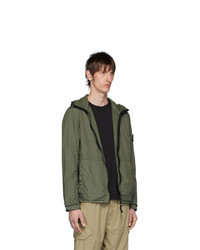 Мужская оливковая ветровка от Stone Island