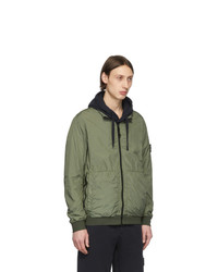 Мужская оливковая ветровка от Stone Island