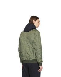 Мужская оливковая ветровка от Stone Island