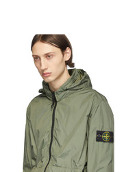 Мужская оливковая ветровка от Stone Island