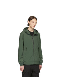 Мужская оливковая ветровка от Stone Island