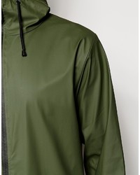 Мужская оливковая ветровка от Rains