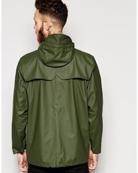 Мужская оливковая ветровка от Rains