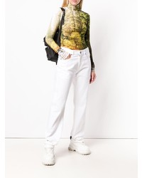 Женская оливковая водолазка с принтом от R13