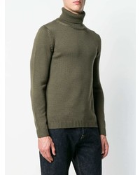 Мужская оливковая водолазка от Roberto Collina