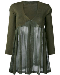 Оливковая вязаная блузка от Antonio Marras