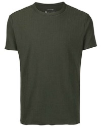Мужская оливковая вязаная футболка с круглым вырезом от OSKLEN