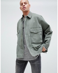 Мужская оливковая джинсовая куртка от ASOS DESIGN