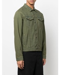 Мужская оливковая джинсовая куртка от Moschino