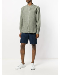 Мужская оливковая джинсовая рубашка от Aspesi