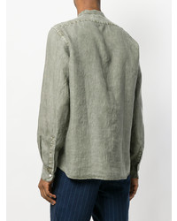 Мужская оливковая джинсовая рубашка от Aspesi