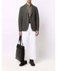 Мужская оливковая джинсовая рубашка от Boglioli